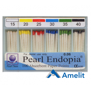 Штифти паперові 0.6 кон., №15-40 (Pearl Dent),100 шт./пак.